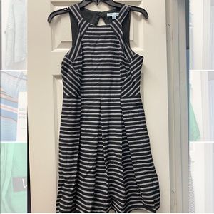 Black & Grey Striped Dress